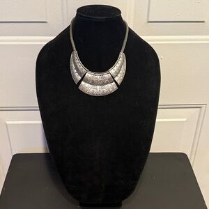Vintage Jewelry Silver Tone Necklace Party Wedding Evening Costume Egyptian